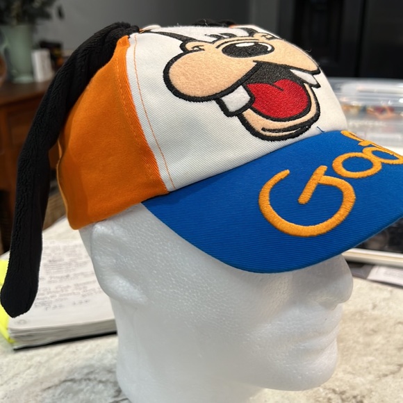 Goofy Baseball Cap with Velvet Floppy Ears Blue & Orange Embroidered Youth Size - Picture 5 of 7